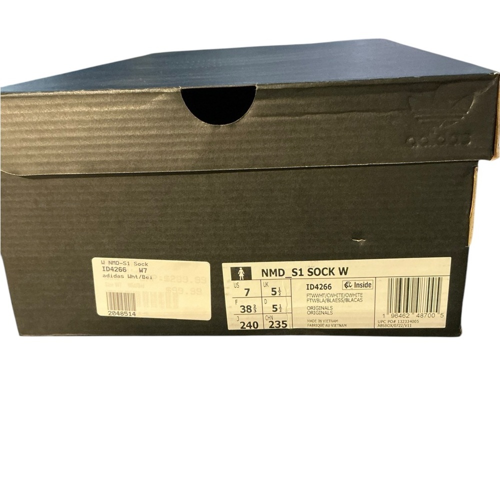 ADIDAS NWT - Women's NMD_S1 Sock Sneakers  (ID4266) in White Sz 7 - Picture 5 of 5